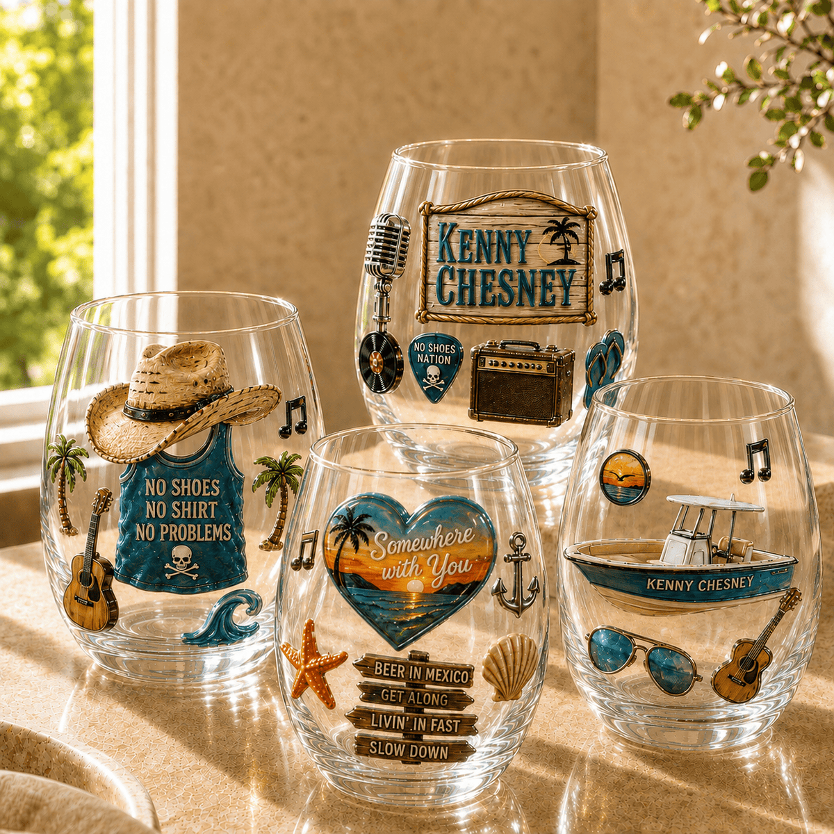 Premium KNCN Stemless Wine Glass Set TMH